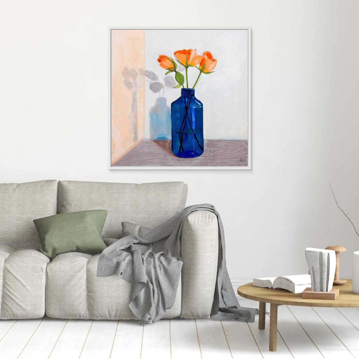 ‘Shadow Play’ Floral Still Life - Canvas print
