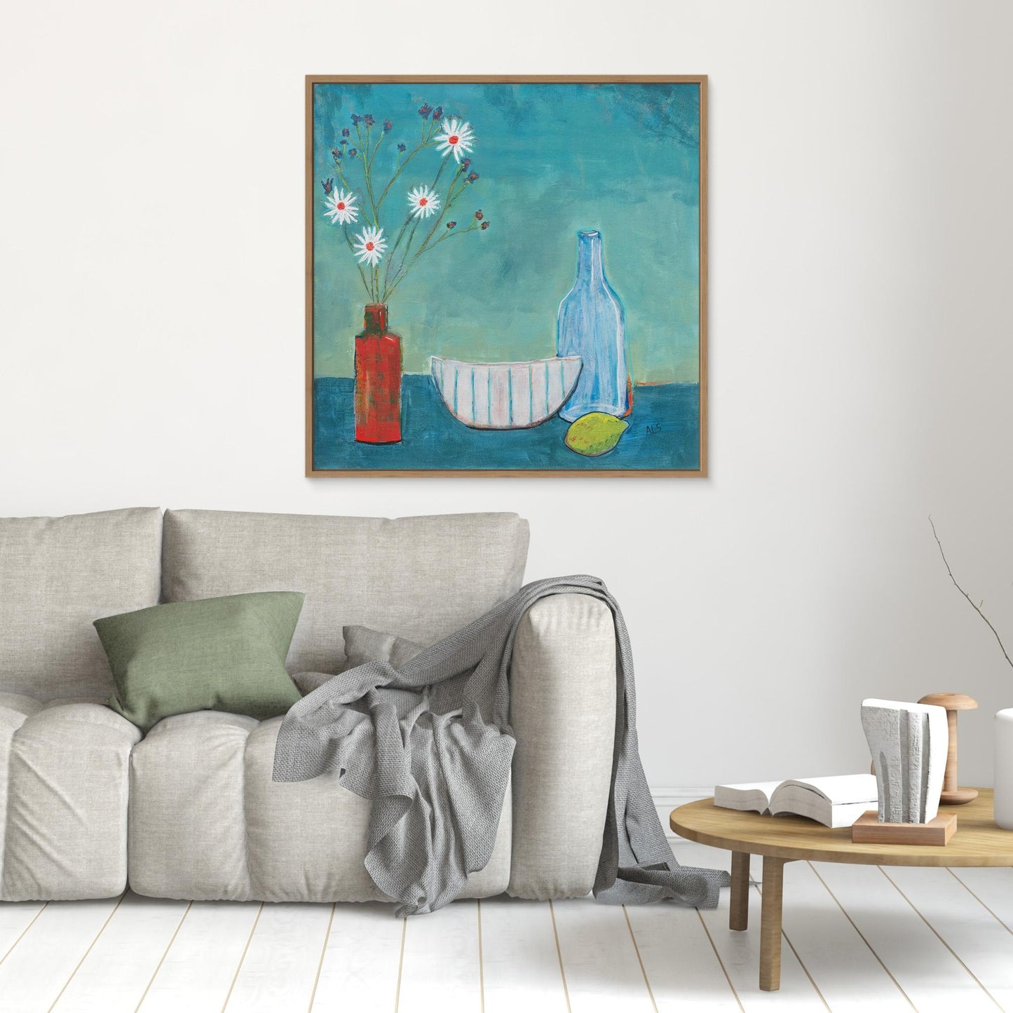 ‘Daisy’s & Violets’ Still Life - Canvas print