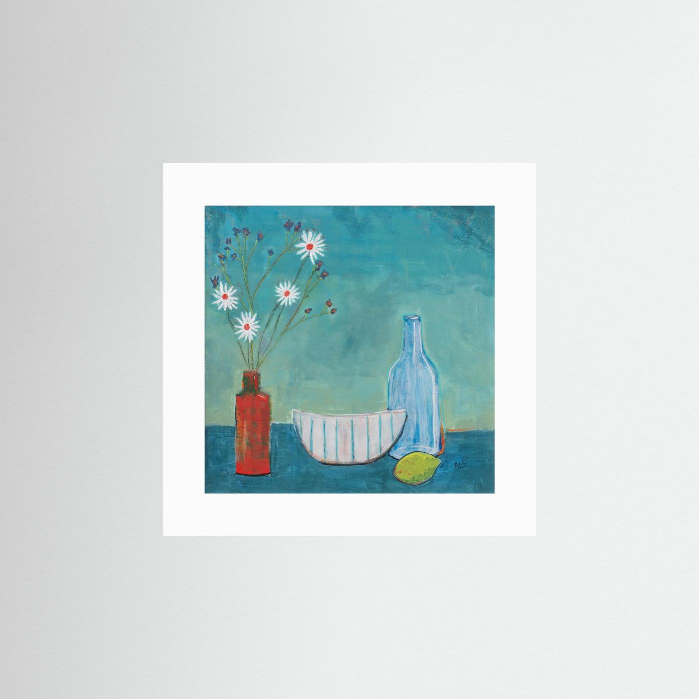 ‘Daisy’s & Violets’ Still Life  - Fine art print