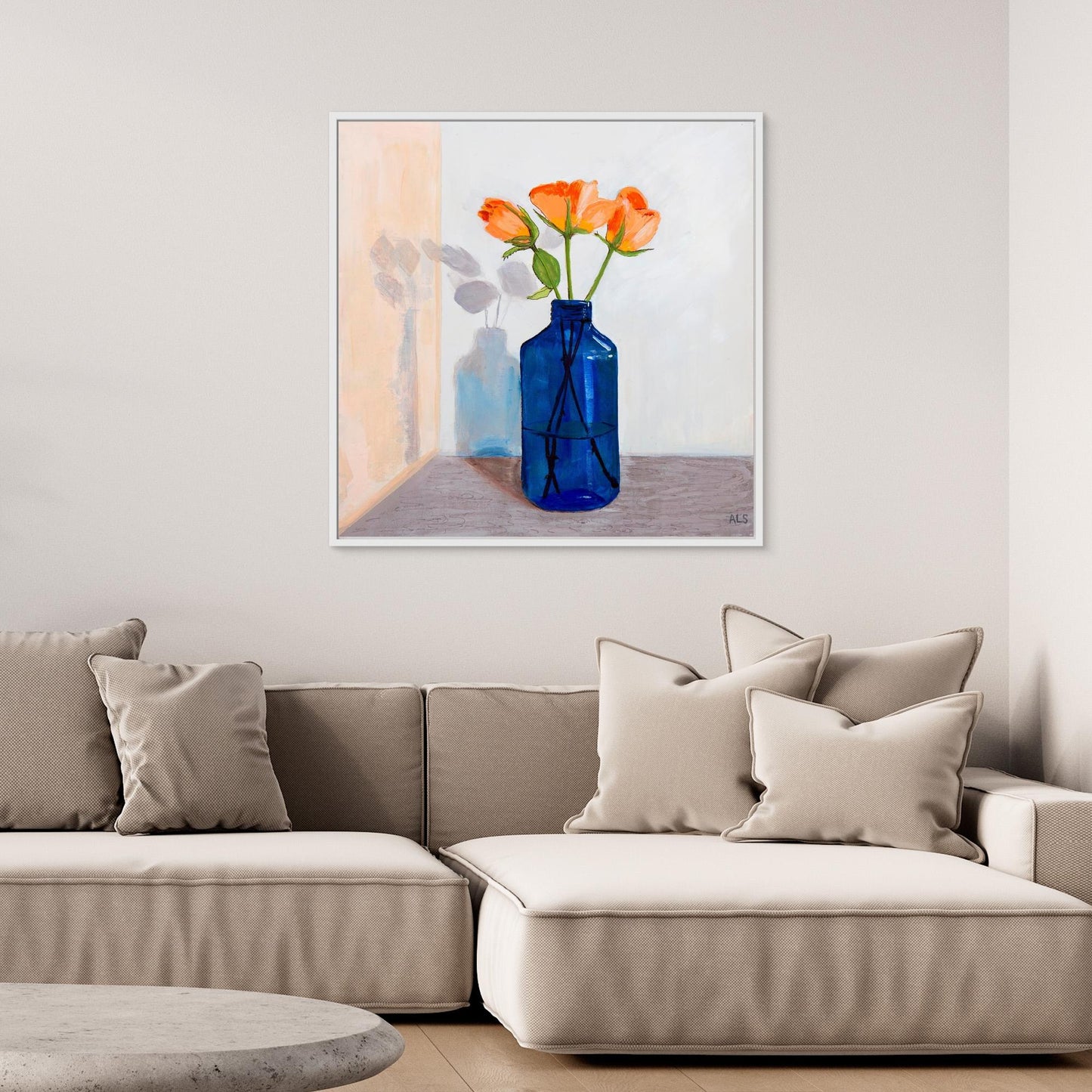 ‘Shadow Play’ Floral Still Life - Canvas print
