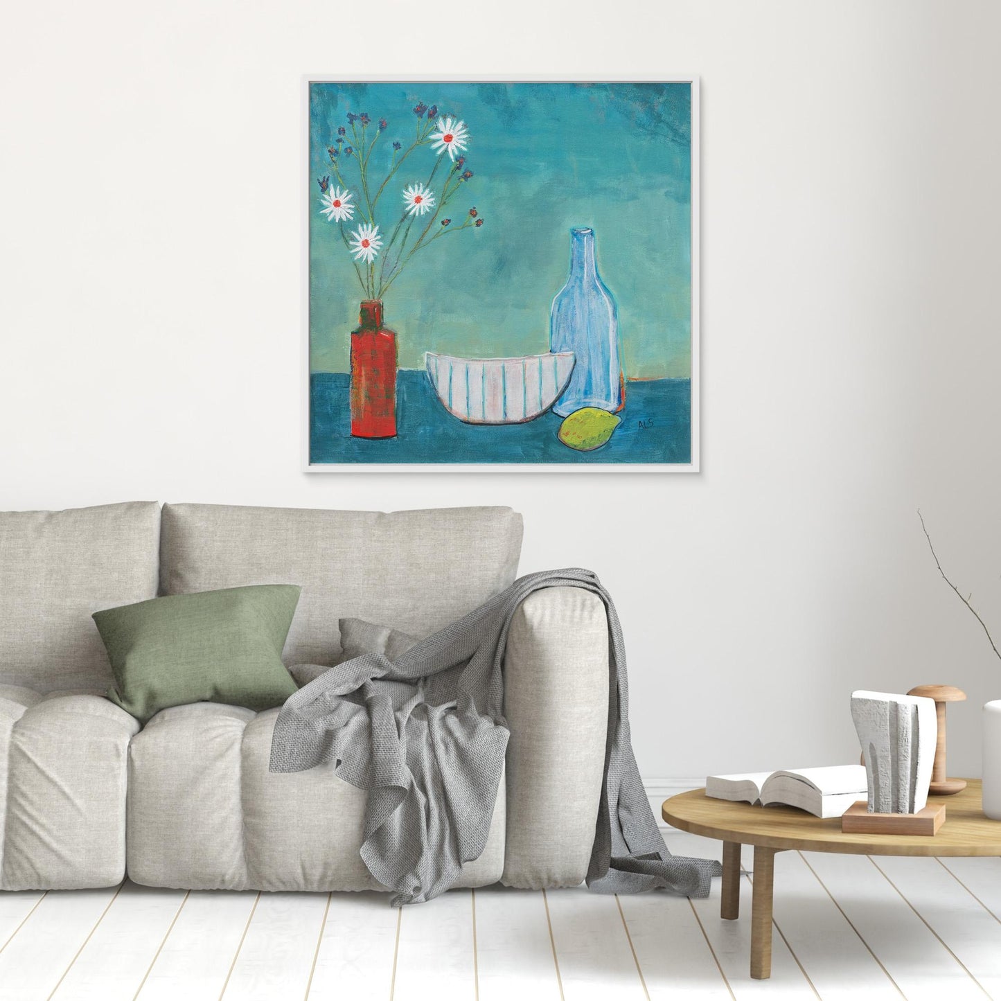 ‘Daisy’s & Violets’ Still Life - Canvas print