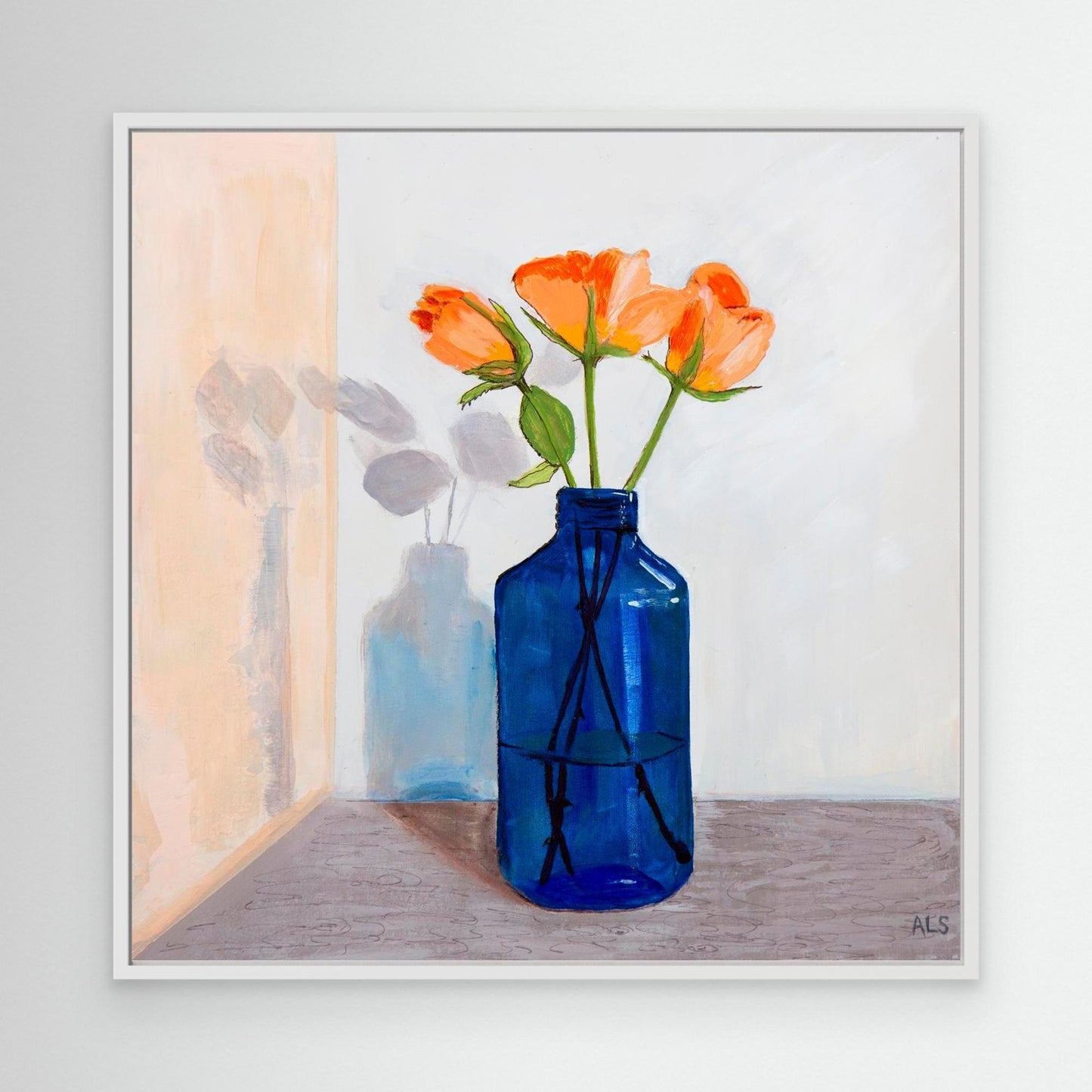 ‘Shadow Play’ Floral Still Life - Canvas print