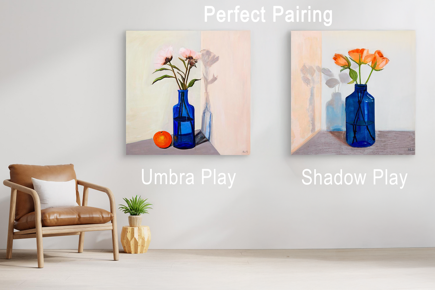 ‘Shadow Play’ Floral Still Life - Canvas print