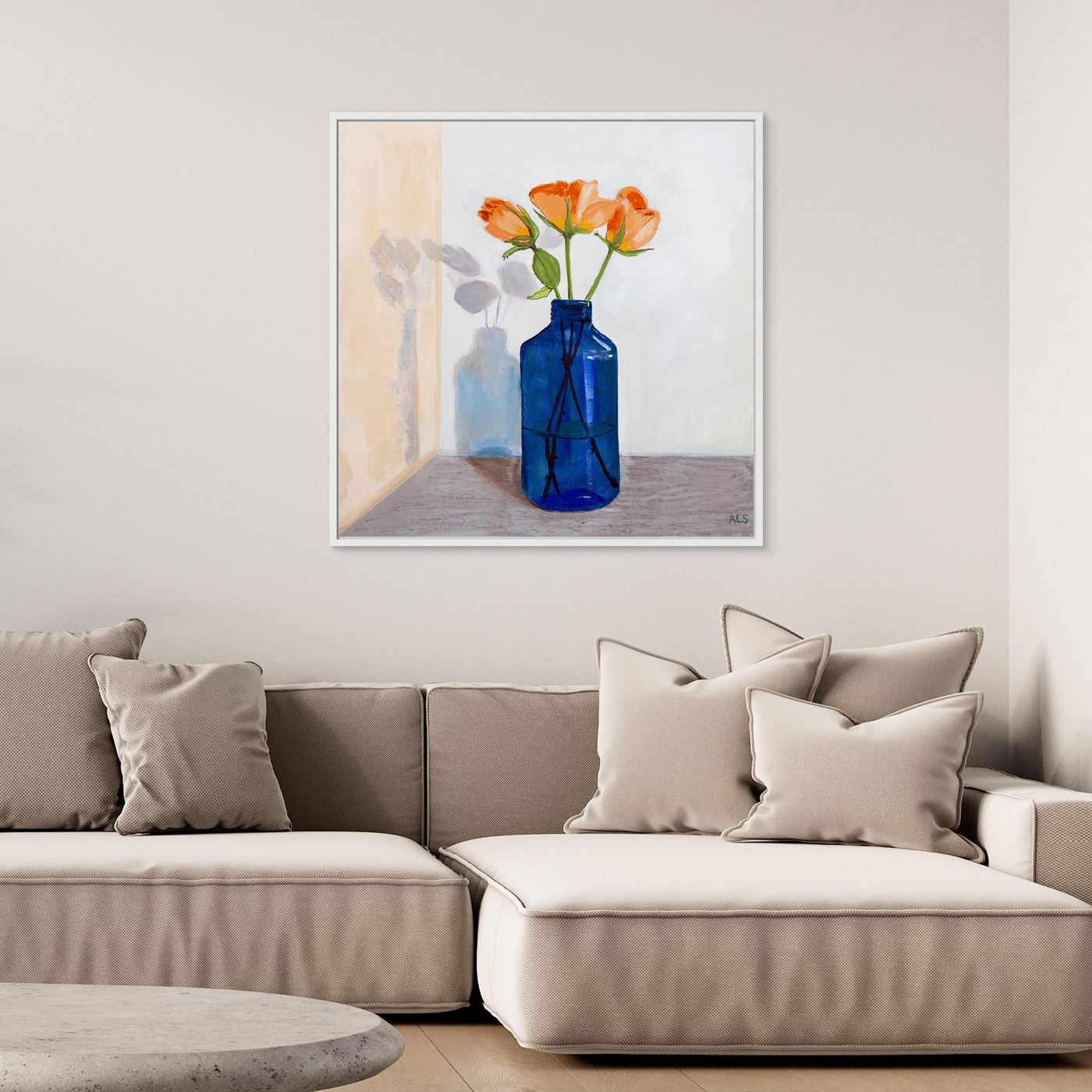 ‘Shadow Play’ Floral Still Life - Canvas print
