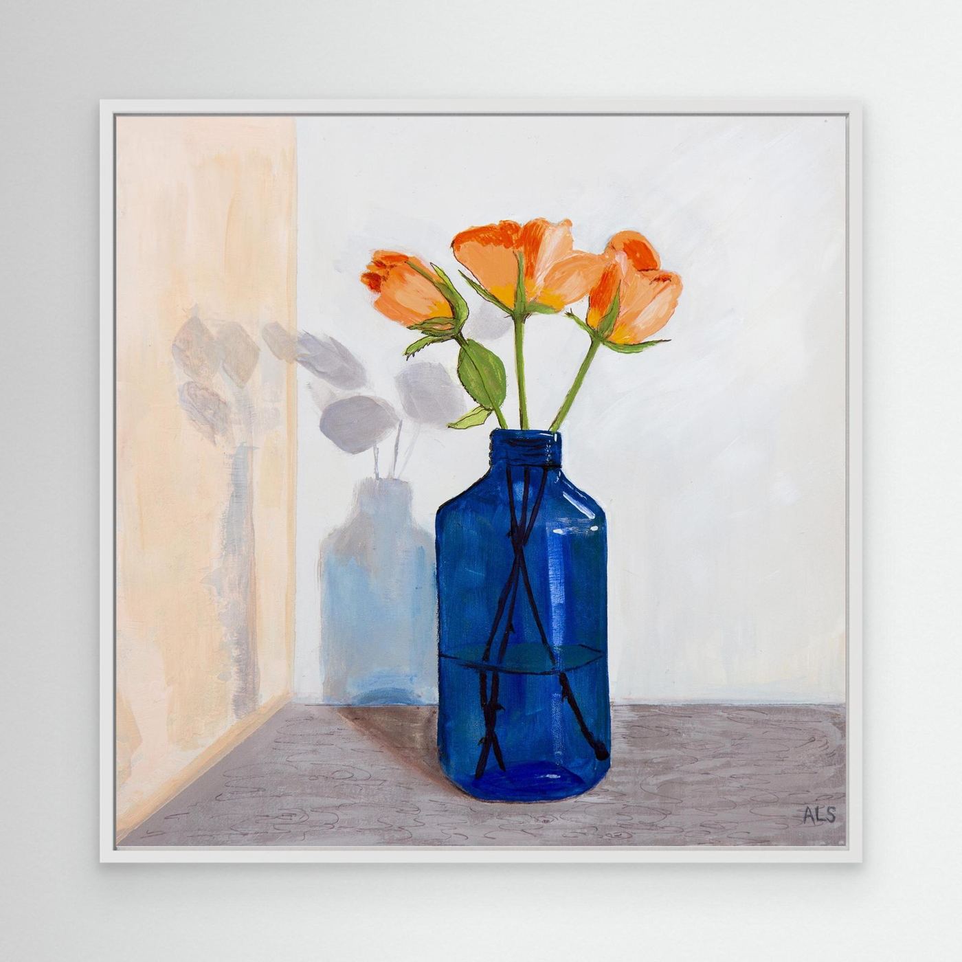 ‘Shadow Play’ Floral Still Life - Canvas print