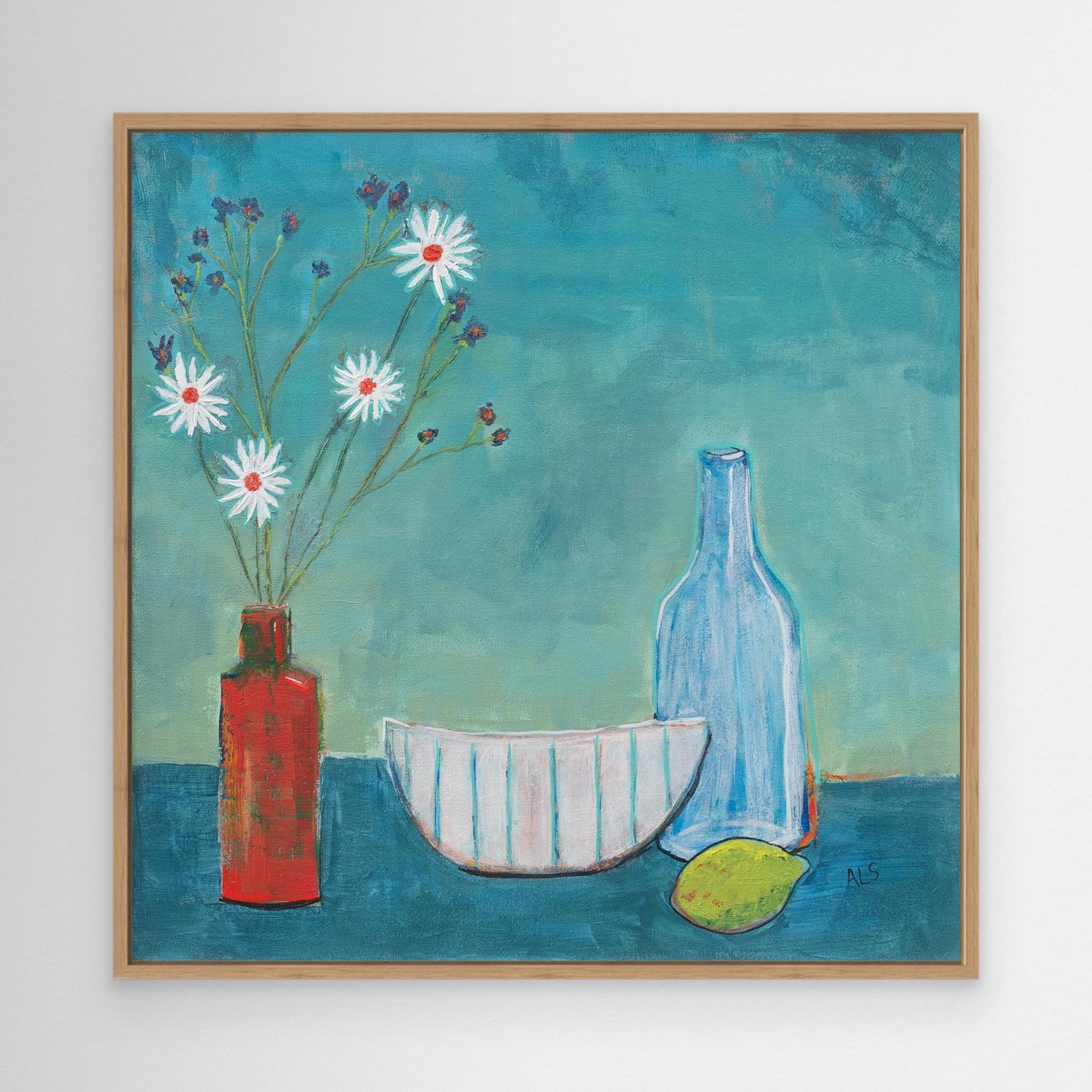 ‘Daisy’s & Violets’ Still Life - Canvas print