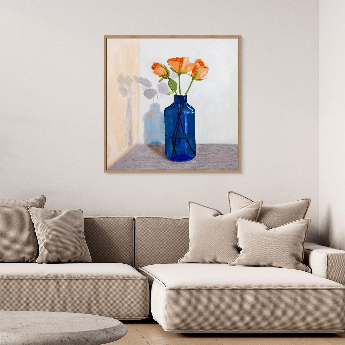 ‘Shadow Play’ Floral Still Life - Canvas print