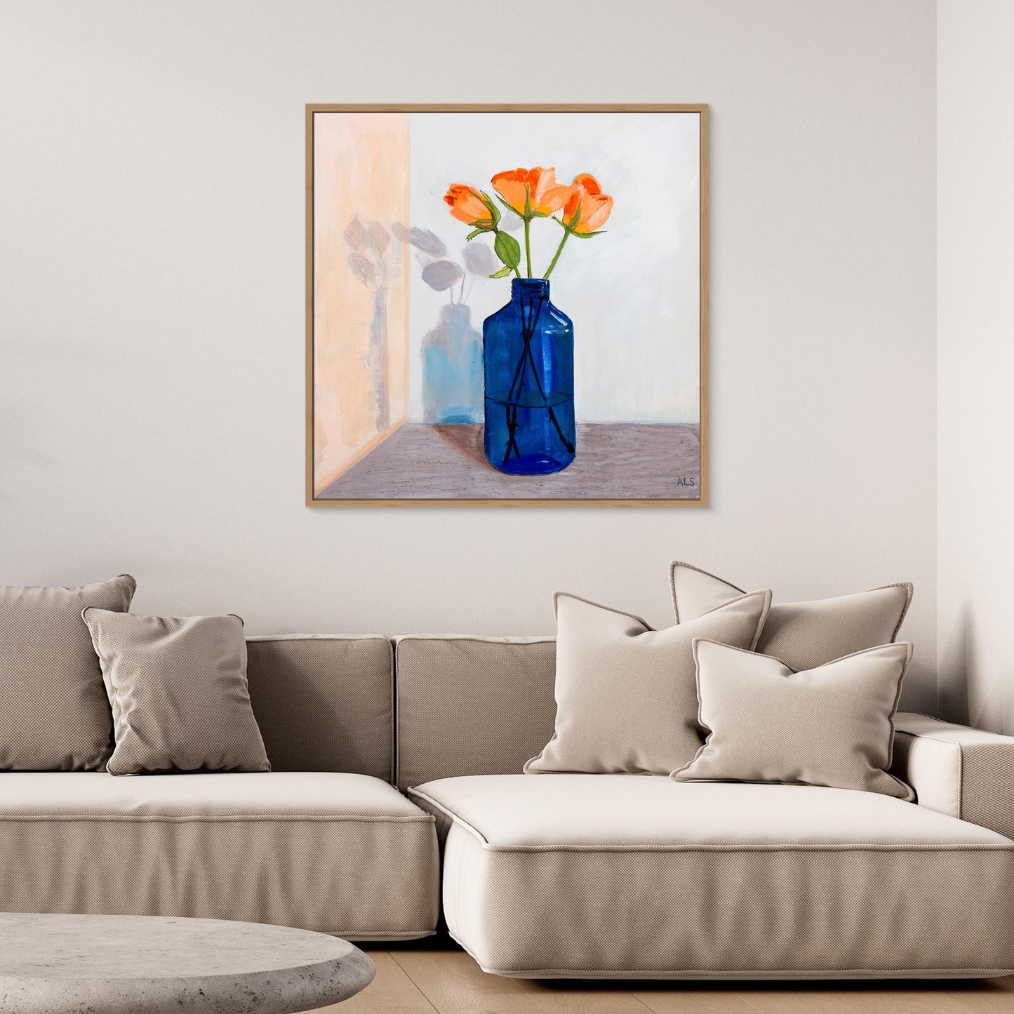 ‘Shadow Play’ Floral Still Life - Canvas print