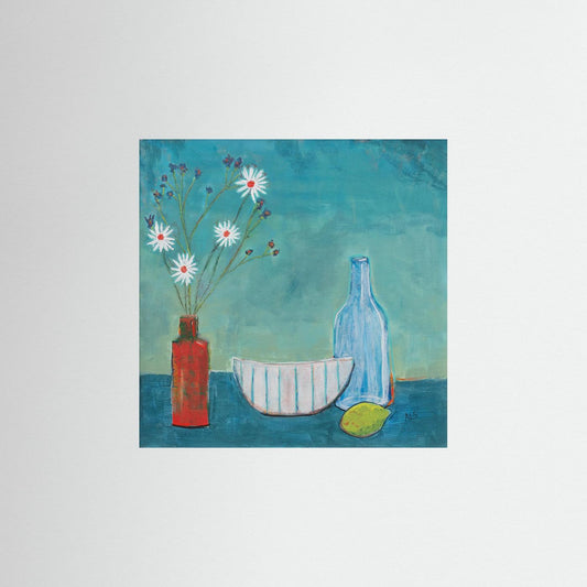 ‘Daisy’s & Violets’ Still Life  - Fine art print