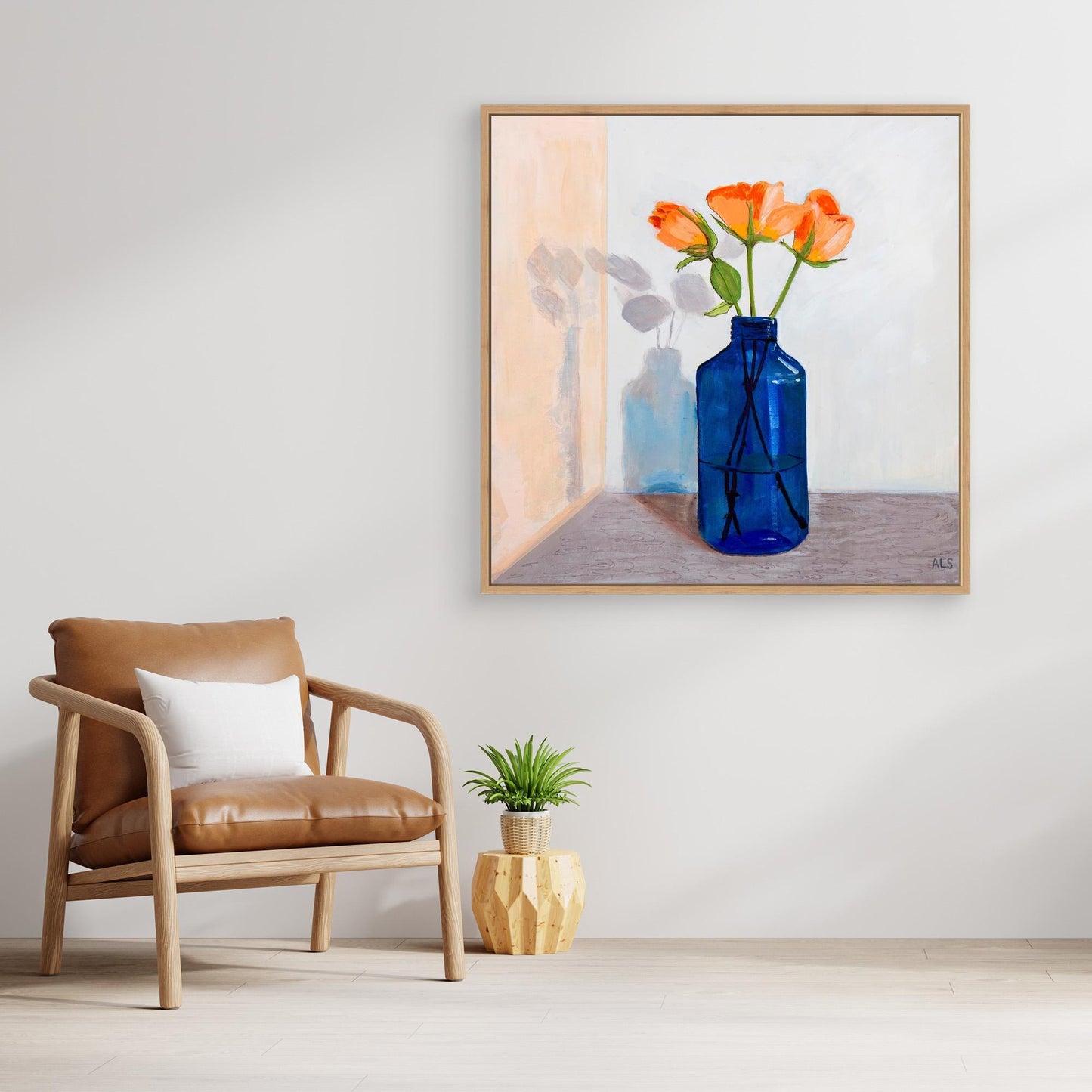 ‘Shadow Play’ Floral Still Life - Canvas print