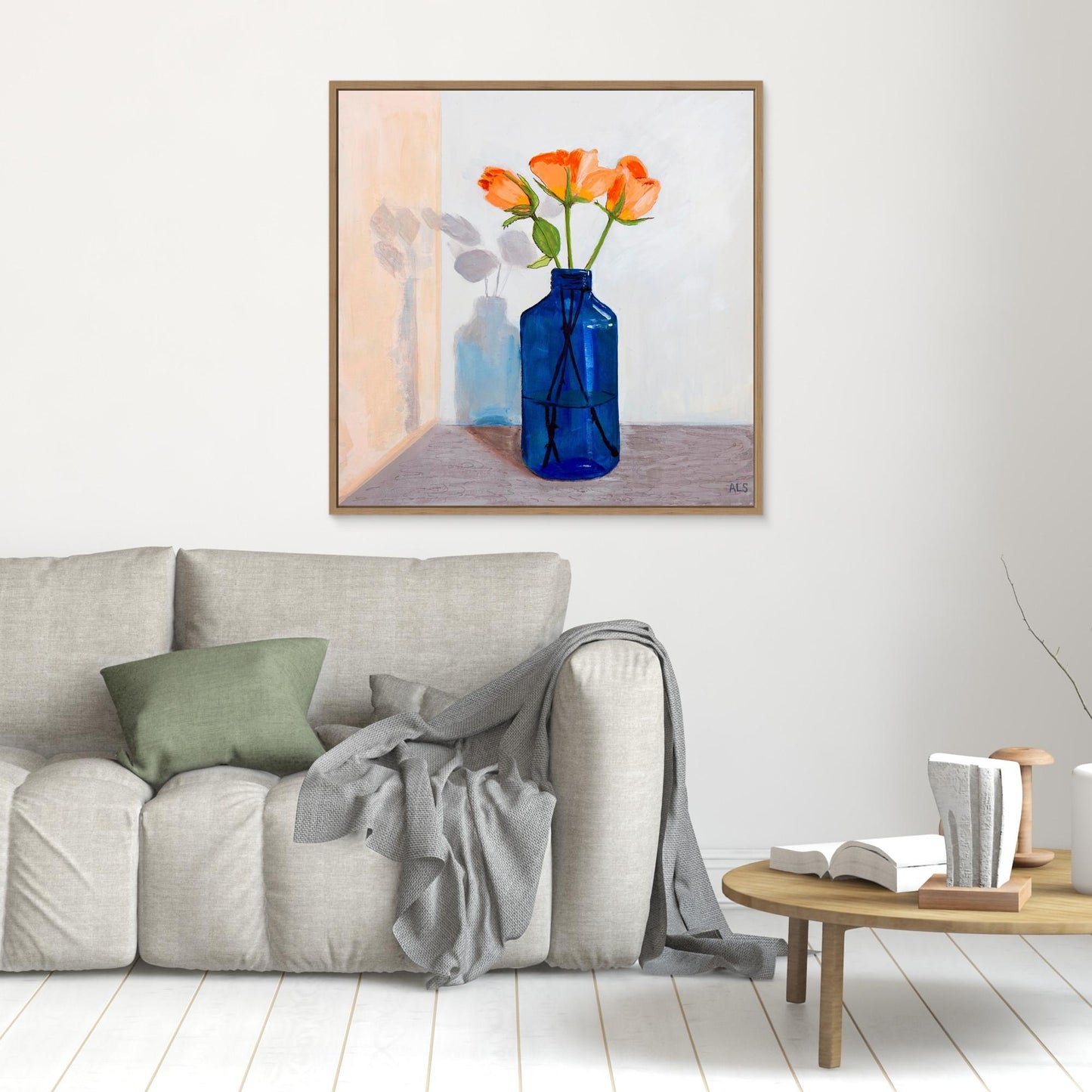 ‘Shadow Play’ Floral Still Life - Canvas print
