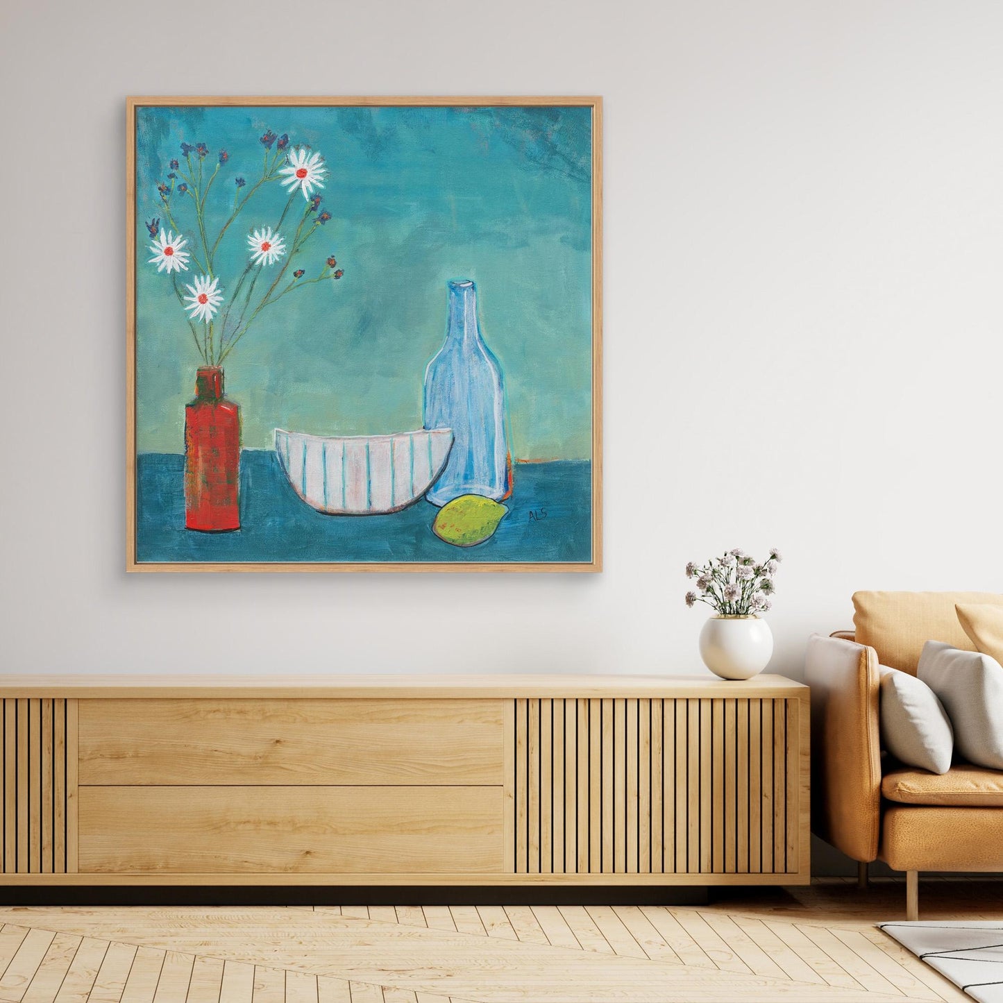 ‘Daisy’s & Violets’ Still Life - Canvas print